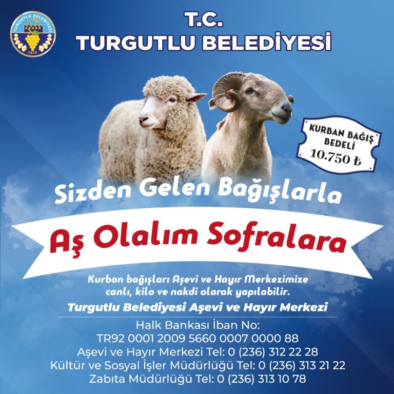 Turgutlu Belediyesinin Kurban Bağışı Kampanyası Sürüyor