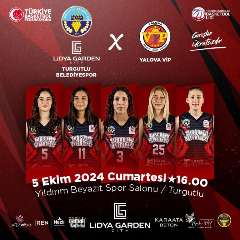 Lidya Garden City Turgutlu Belediyespor Kadın Basketbol’un Konuğu Yalova VİP